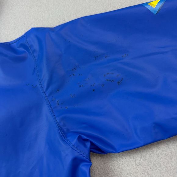 Vintage Pokemon Jacket Youth Size 5 Blue Nintendo Hooded Raincoat PVC Blastoise - Picture 15 of 16